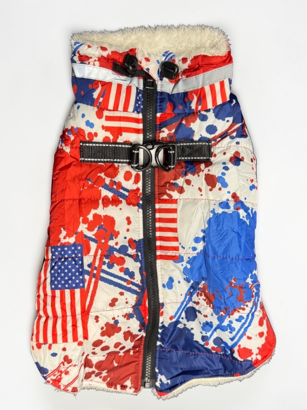 Dogcheer Patriotic Dog Coat w/ Harness Medium 🇺🇸🐾 - Picture 3 of 16